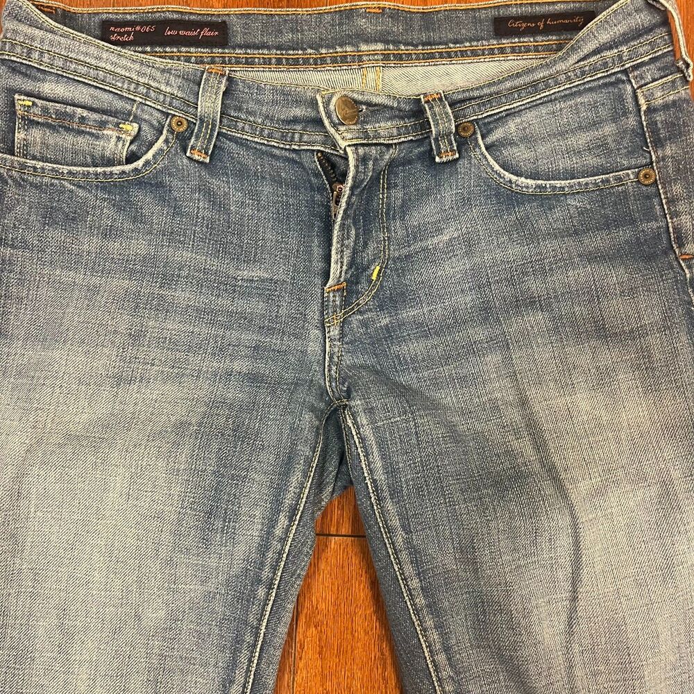 Citizens of Humanity Naomi #065 Stretch Low Waist Flare Jeans SZ 28 Distressed - Picture 3 of 12